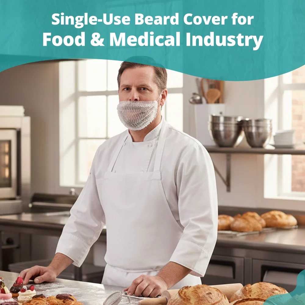 SoftTouch Series Disposable Polypropylene Beard Cover, White, 1000/Case