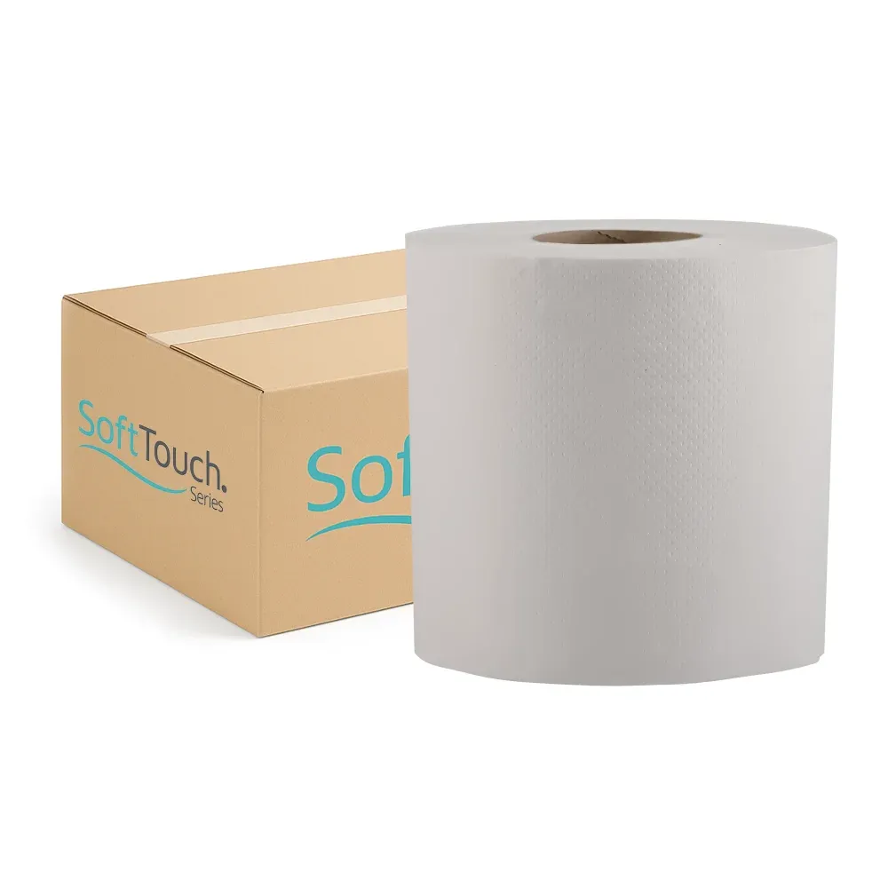 SoftTouch Series Center Pull Paper Towel, 7.6 x 9 in, White, 2-Ply, 6 Rolls/Case