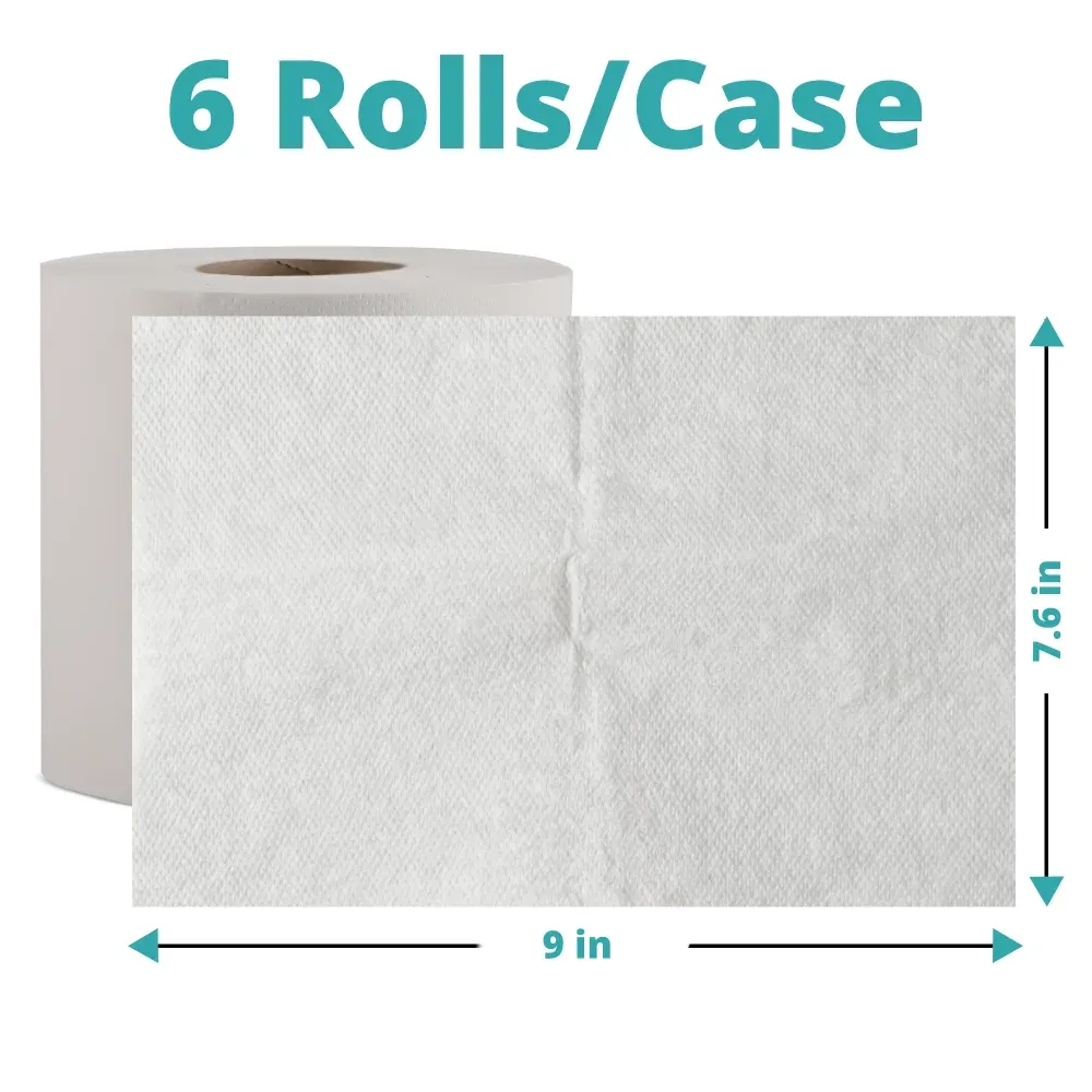 SoftTouch Series Center Pull Paper Towel, 7.6 x 9 in, White, 2-Ply, 6 Rolls/Case