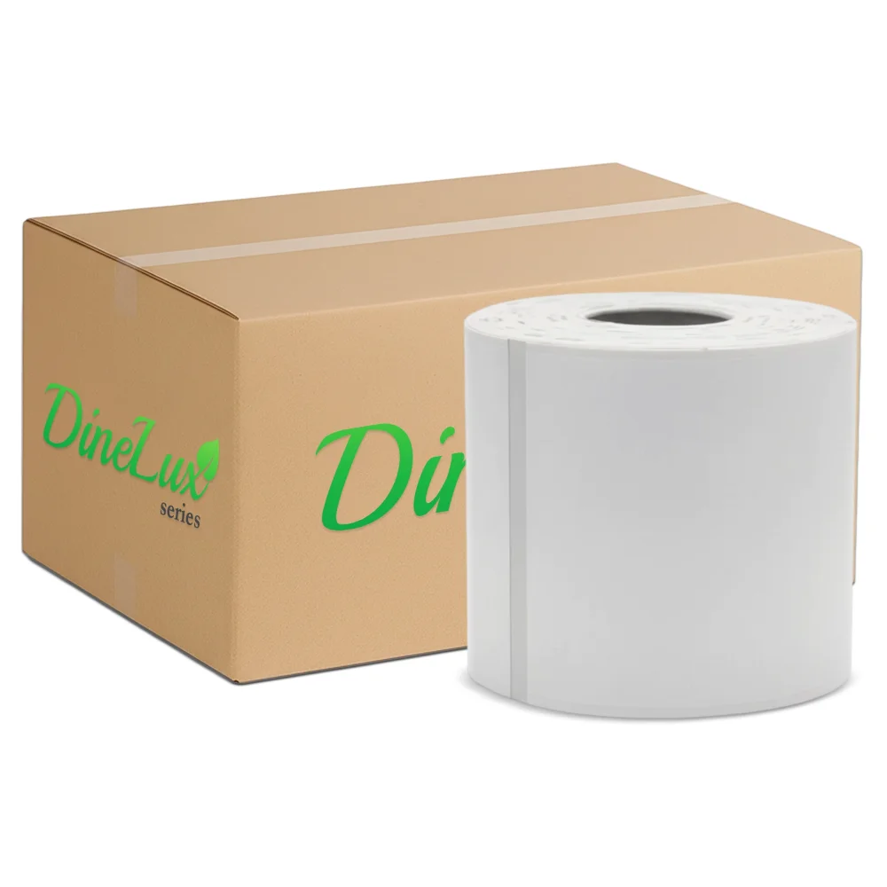 Dinelux Series Square Food Storage Labels, 2" x 2", Date Code Genie, 4 Rolls/Case