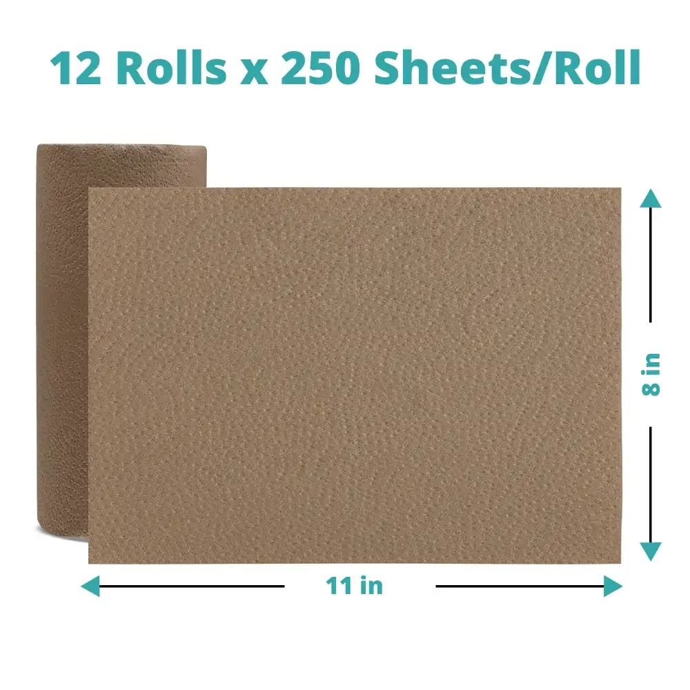 SoftTouch Series Kitchen Paper Towel, 8 x 11 in, Natural, 2-Ply, 3000 Sheets/Case