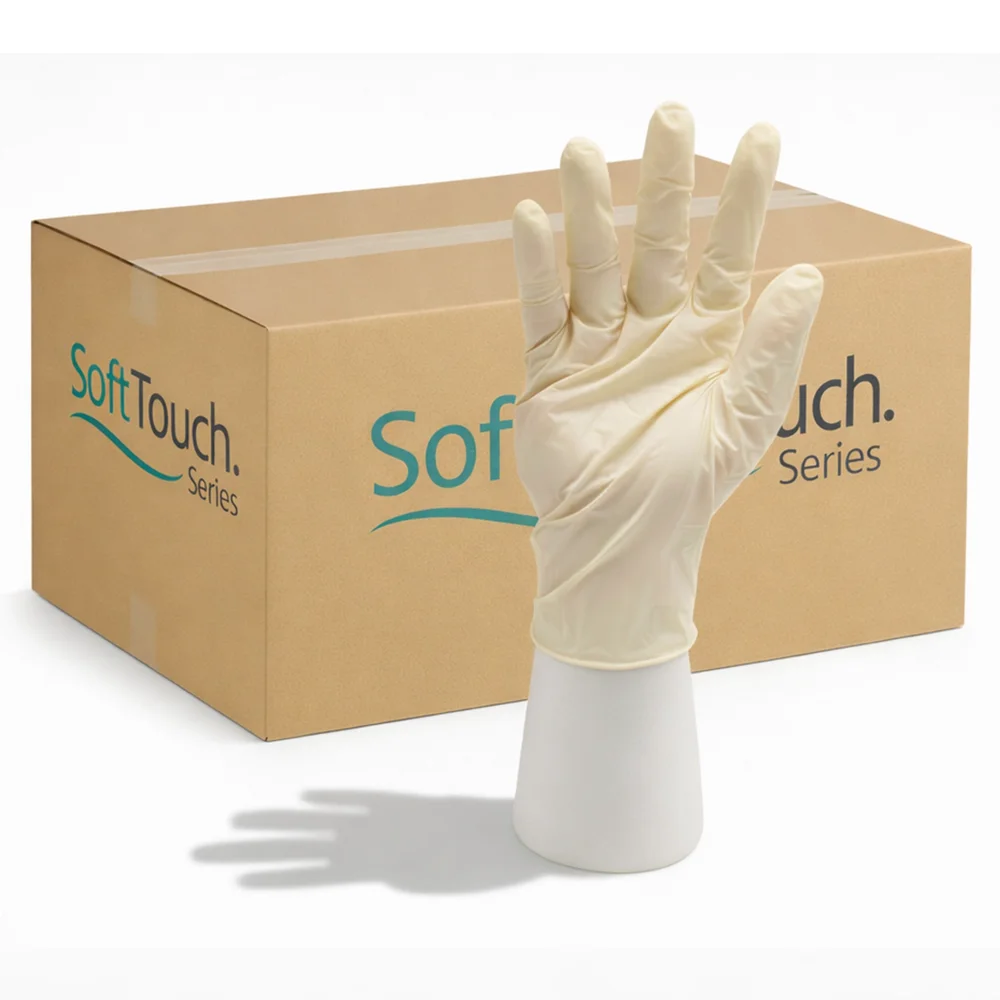 SoftTouch Series Powder-Free Disposable Latex Gloves for Foodservice, Large, 1000/Case