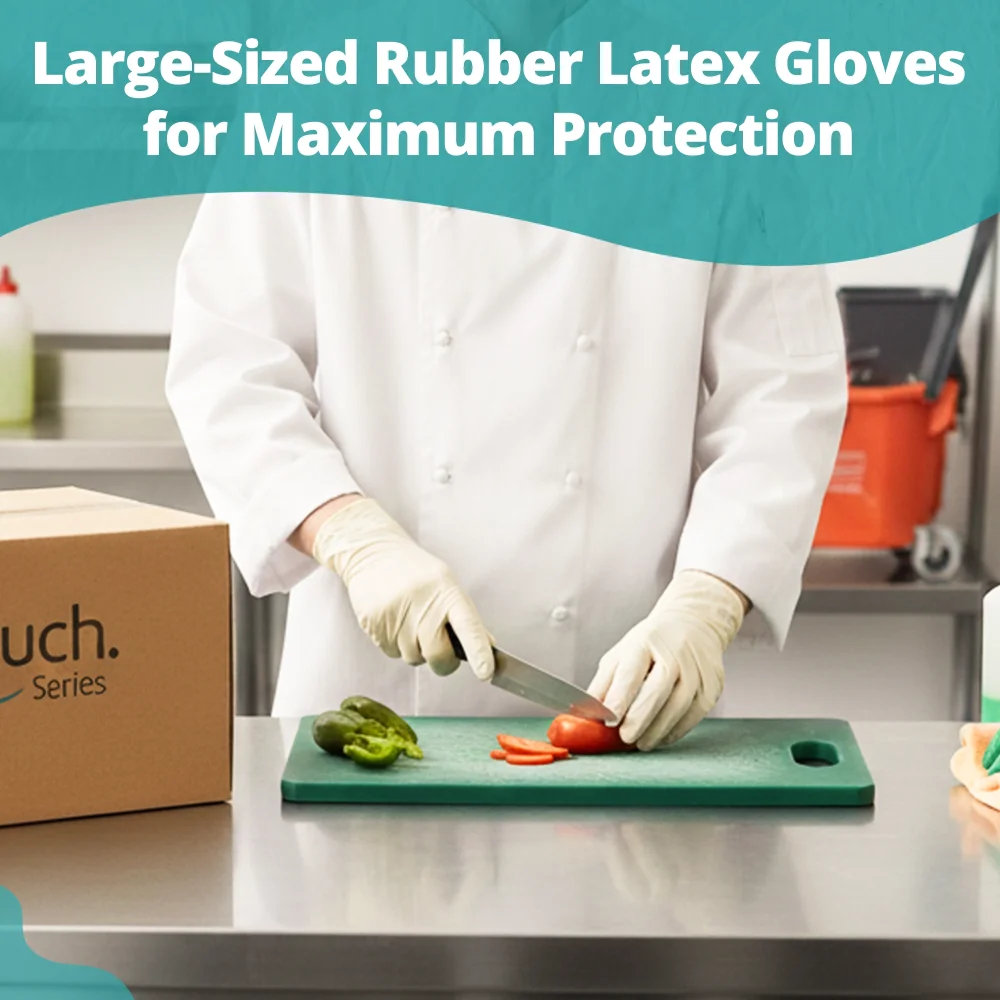 SoftTouch Series Powder-Free Disposable Latex Gloves for Foodservice, Large, 1000/Case