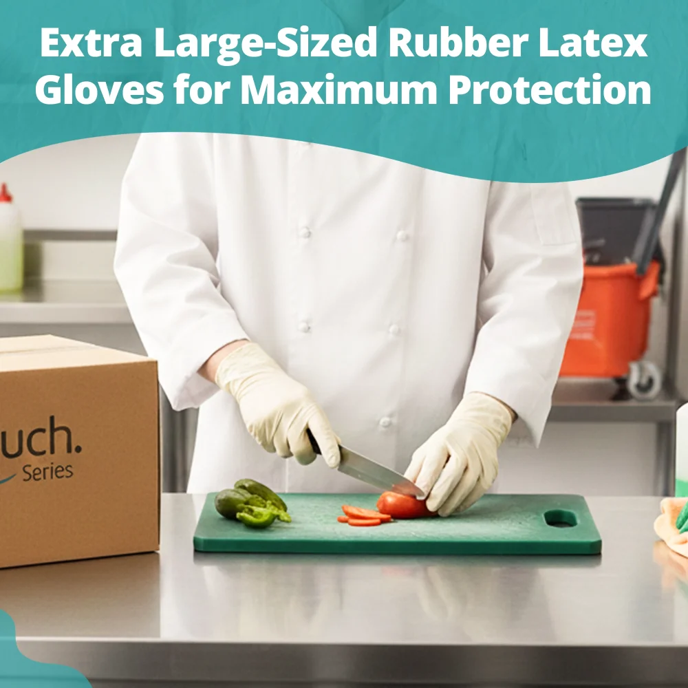 SoftTouch Series Powder-Free Disposable Latex Gloves for Foodservice, Extra Large, 1000/Case