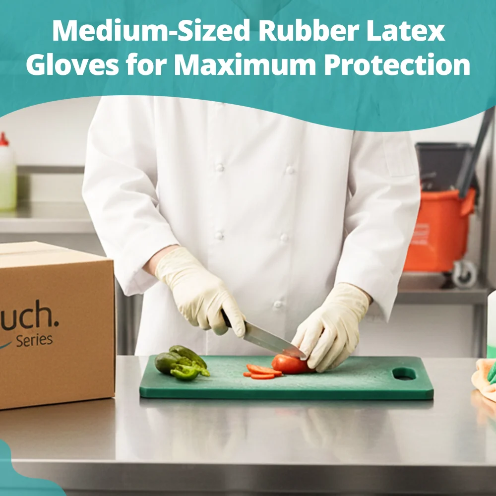 SoftTouch Series Powder-Free Disposable Latex Gloves for Foodservice, Medium, 1000/Case