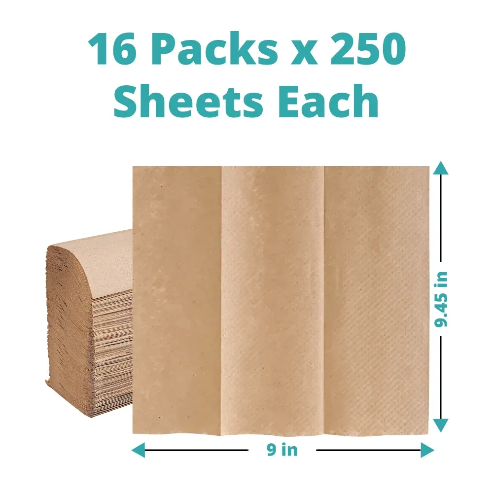 SoftTouch Series Multifold Paper Towel, 9 x 9.45 in, Natural, 1-Ply, 4000 Sheets/Case