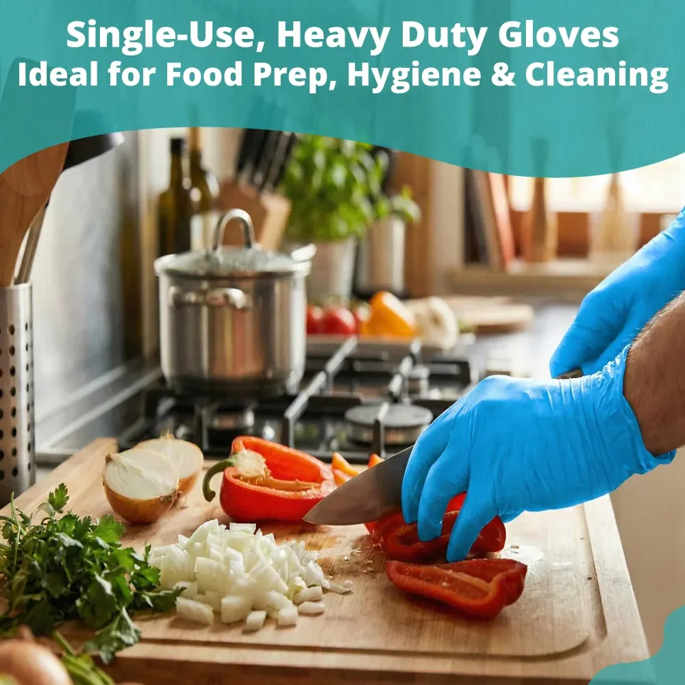 SoftTouch Series Powder-Free Disposable Nitrile Gloves for Foodservice, Blue, 3 MIL, Large, 1000/Case
