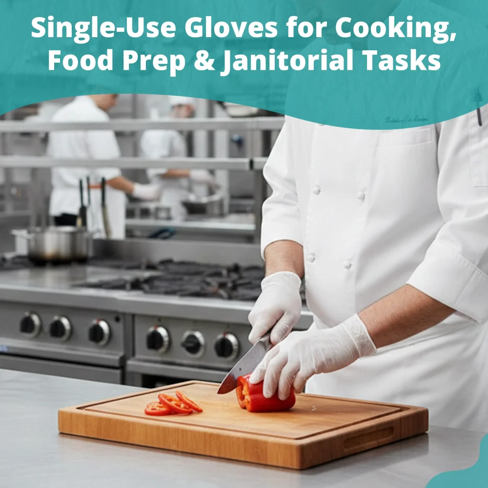 SoftTouch Series Powdered Disposable Vinyl Gloves for Foodservice, Clear, Extra Large, 1000/Case