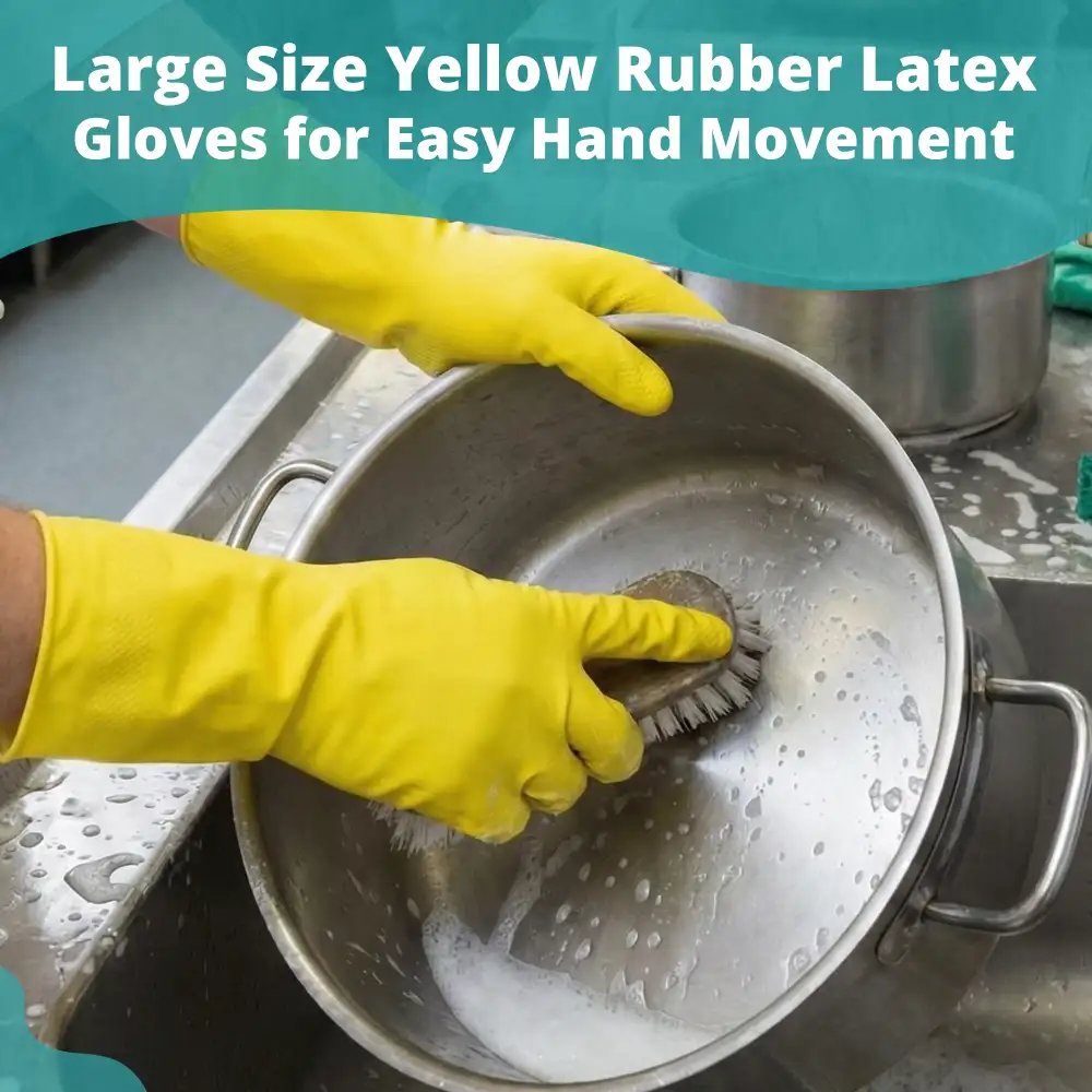 SoftTouch Yellow 16 Mil Latex Rubber Gloves with Flock Lining, Large, 12/Case