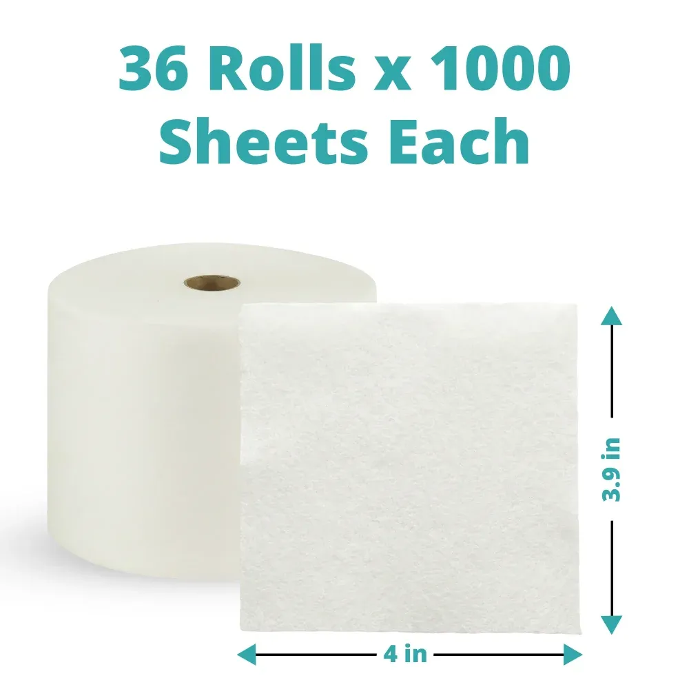 SoftTouch Series Bath Tissue Roll, 3.9" x 4 in, 2-Ply, 36 Rolls/Case