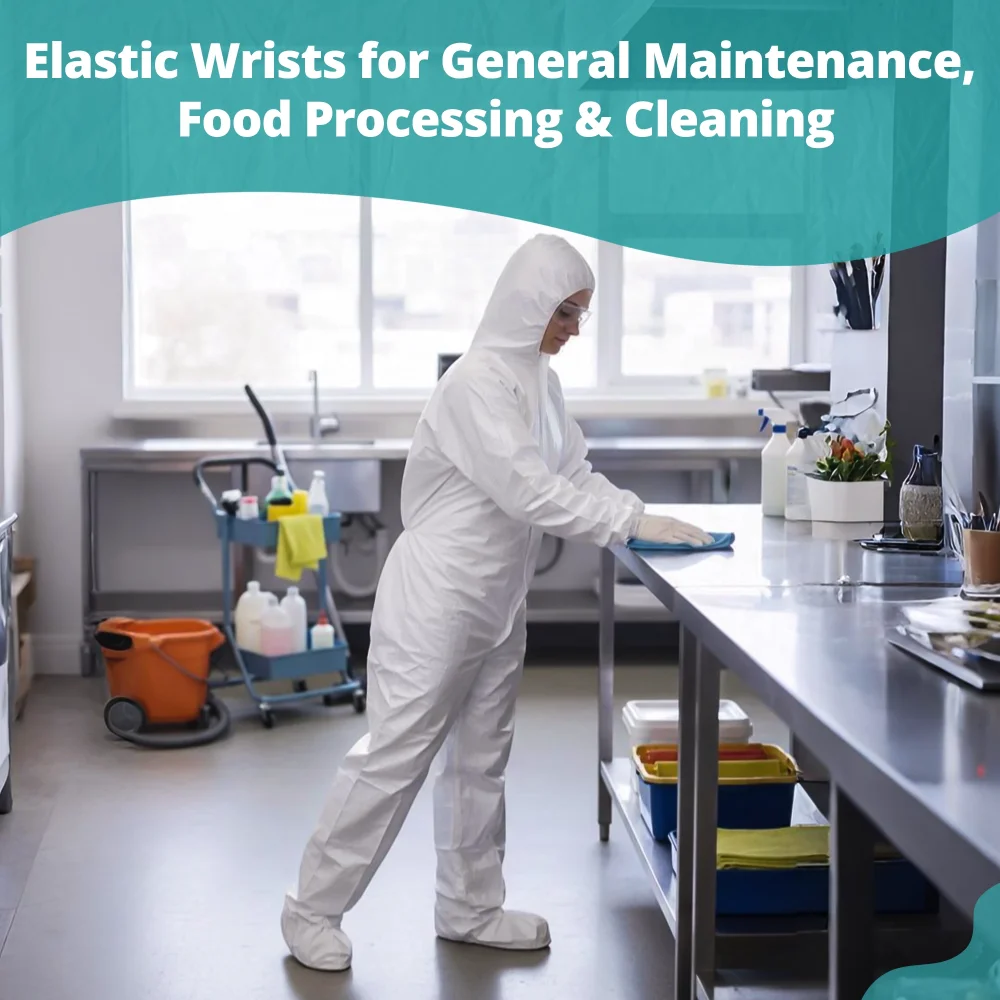 SoftTouch Series Safety Zone Coverall Front Zipper with Elastic Wrists, Medium, White, 25/Case