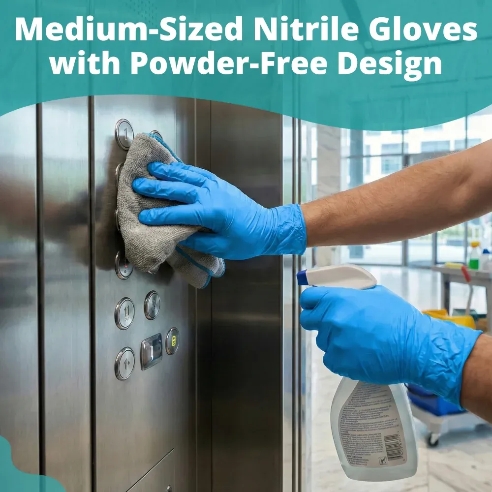 SoftTouch Series Powder-Free Disposable Nitrile Gloves for Foodservice, Blue, 3 MIL, Medium, 1000/Case