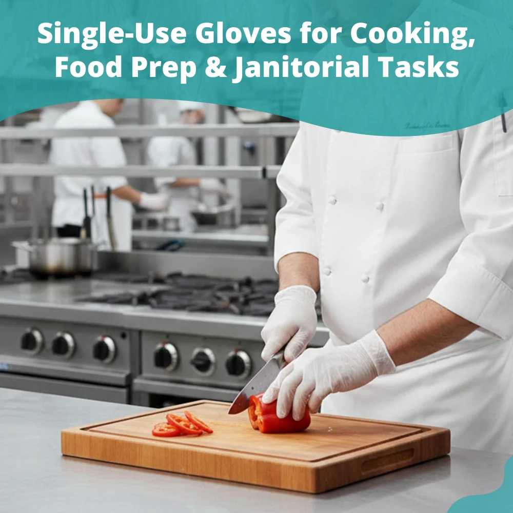 SoftTouch Series Powdered Disposable Vinyl Gloves for Foodservice, Clear, Medium, 1000/Case