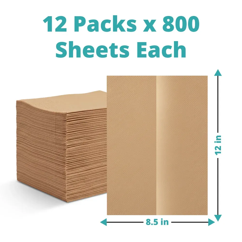 SoftTouch Series 2 Fold Dispenser Napkin, 12 x 8.5 in, 1-Ply, Natural, 9600 Sheets/Case