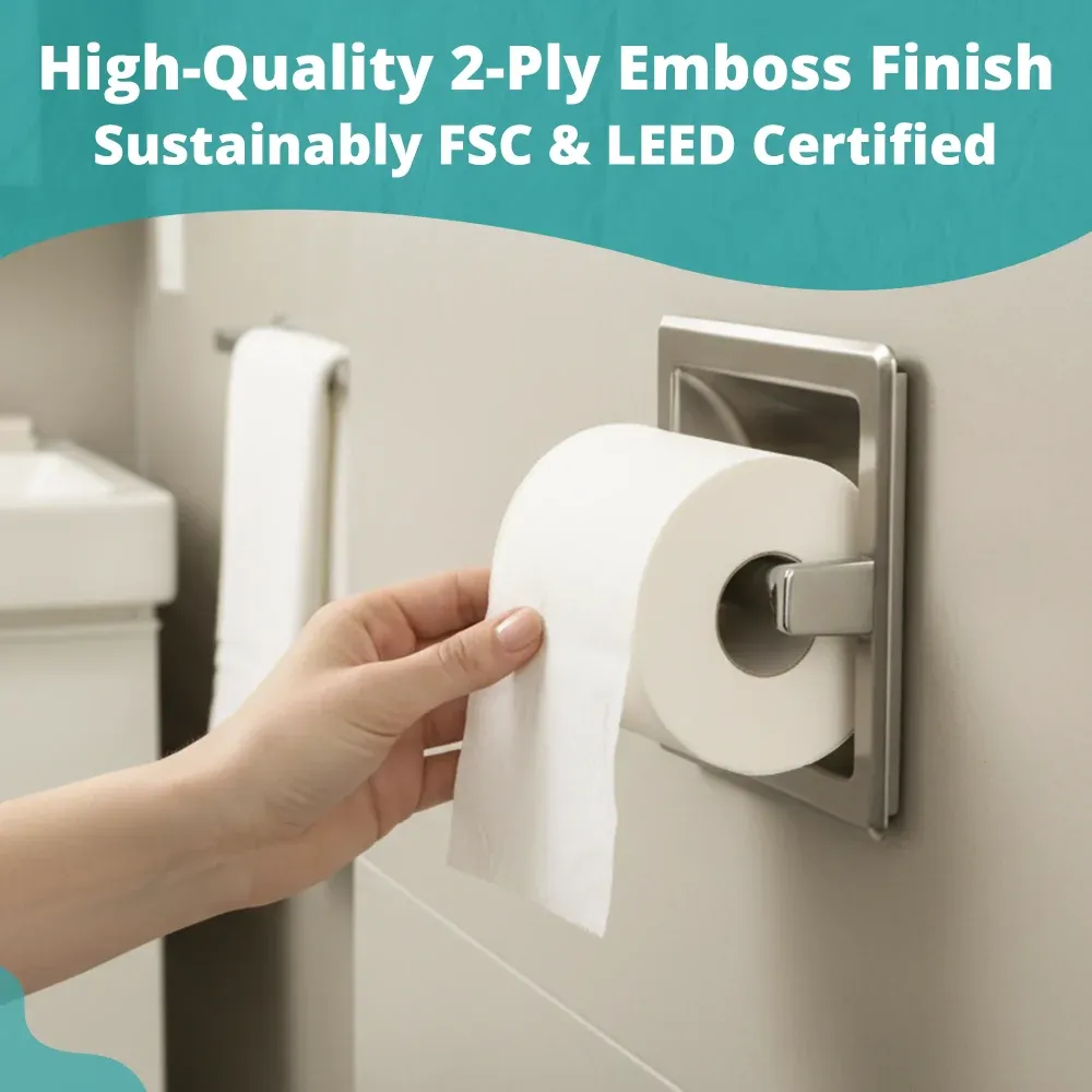 SoftTouch Series Bath Tissue Roll, 4 x 3 in, 2-Ply, 96 Rolls/Case