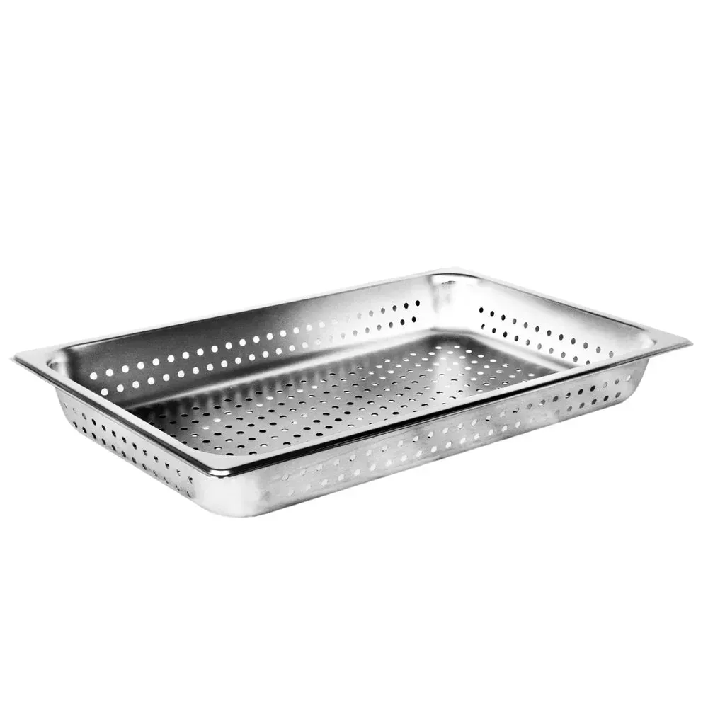 Thunder Group STPA3002PF Full Size 2.5" Deep Steam Table Pan, Perforated, Anti-Jam