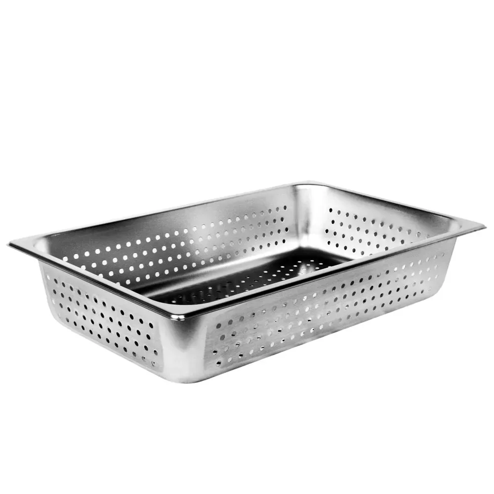 Thunder Group STPA3004PF Full Size Steam Pan, 4" Deep, Perforated, Anti-Jam