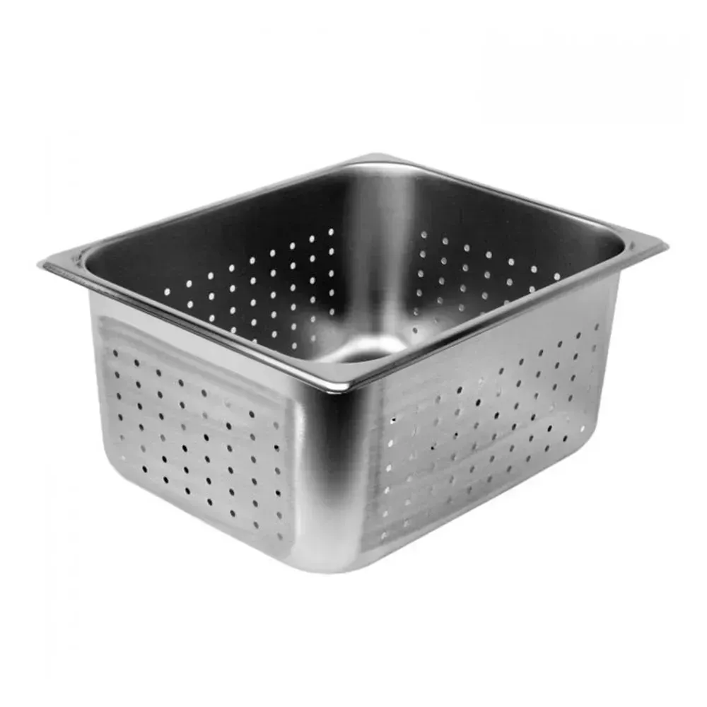 Thunder Group STPA3126PF Half Size, 6" Deep, Steam Pan, Perforated, Stainless Steel