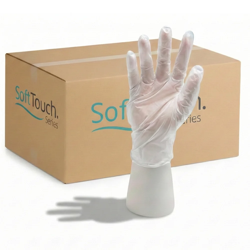 SoftTouch Series Disposable TPE Gloves for Foodservice, Clear, Medium, 2000/Case