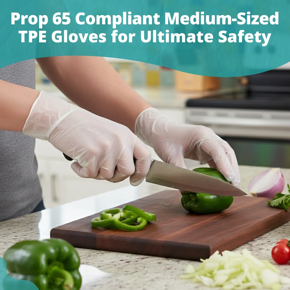 SoftTouch Series Disposable TPE Gloves for Foodservice, Clear, Medium, 2000/Case