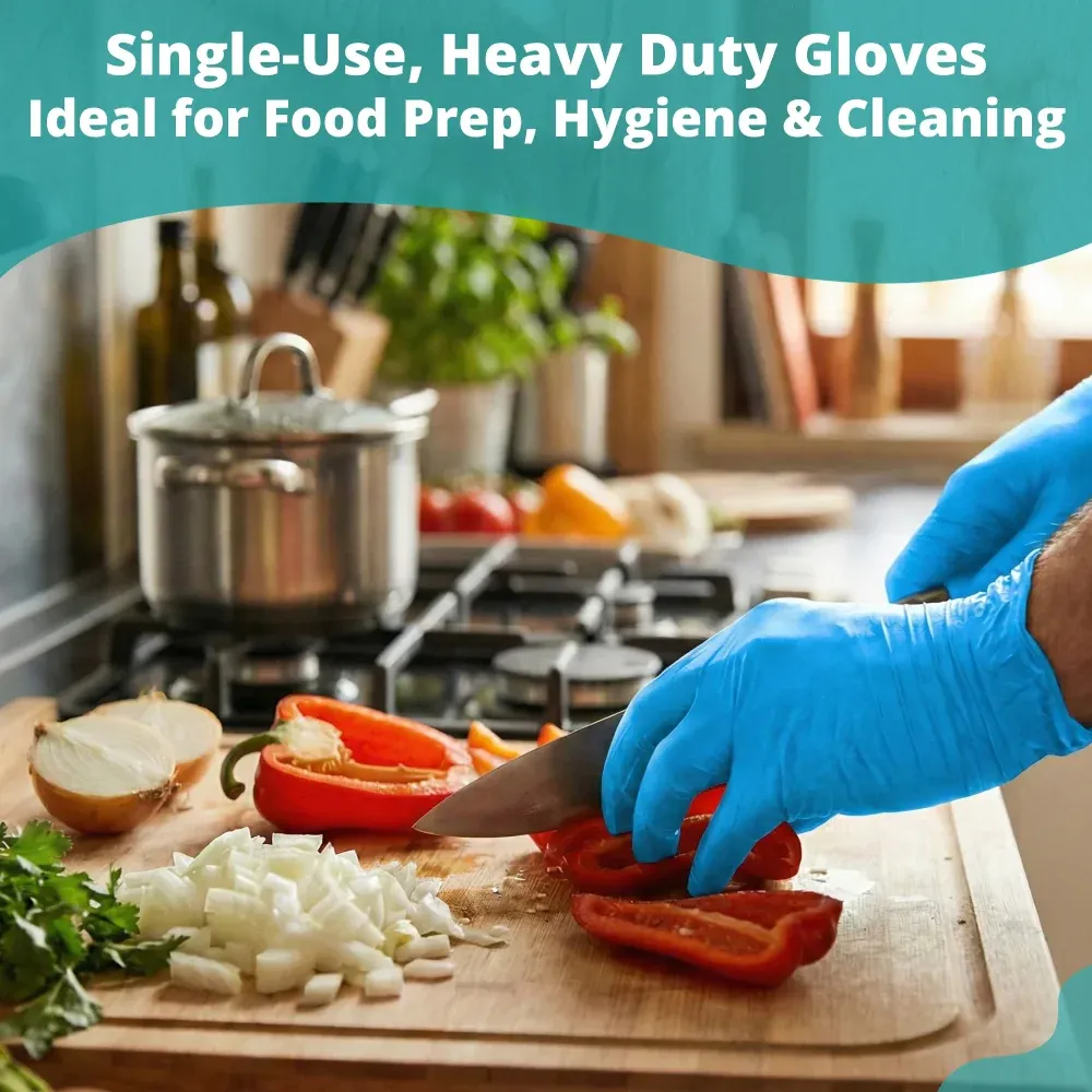SoftTouch Series Powder-Free Disposable Nitrile Gloves for Foodservice, Blue, 3 MIL, Small, 1000/Case