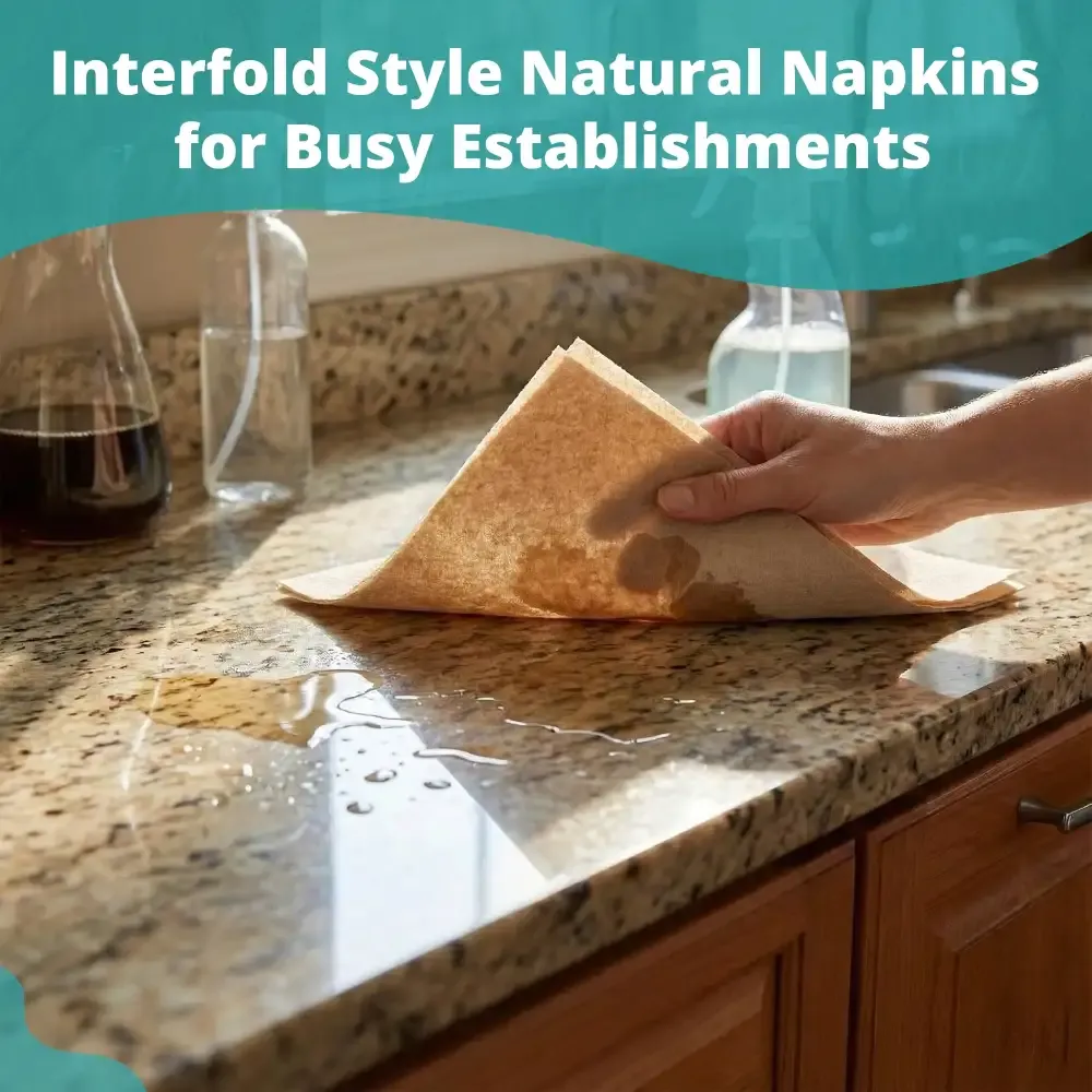 SoftTouch Series Natural Interfolded Napkin, 13 x 8.5 in, 1-Ply, 6000 Sheets/Case