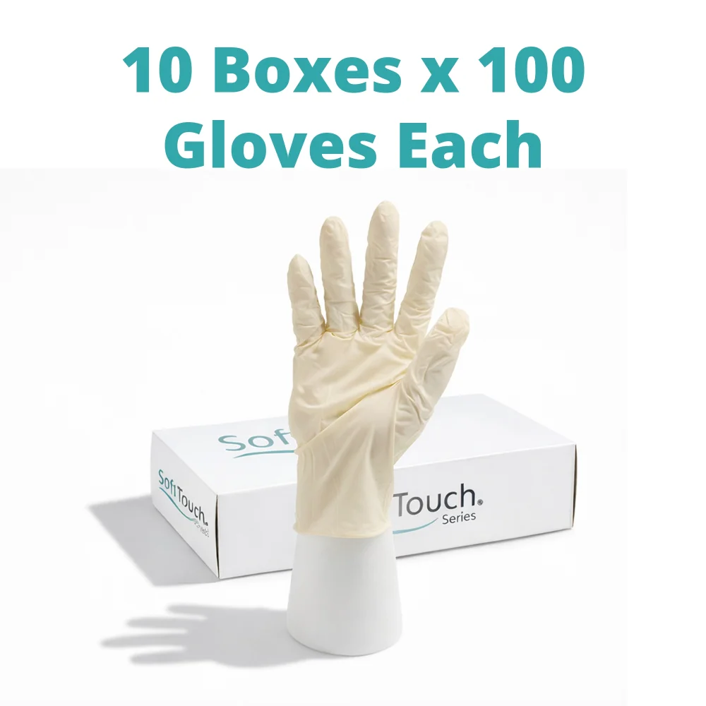SoftTouch Series Powder-Free Disposable Latex Gloves for Foodservice, Exam Grade, Extra Large, 1000/Case