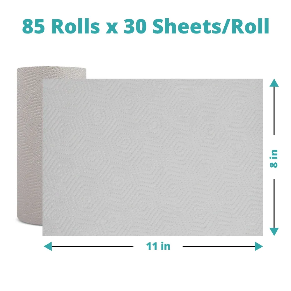 SoftTouch Series Kitchen Paper Towel, 8 x 11 in, White, 2-Ply, 2550 Sheets/Case