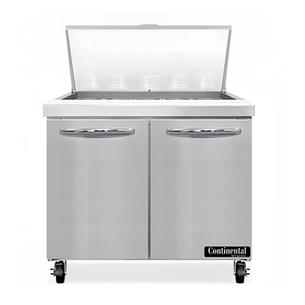 Continental SW36N15M 36" Sandwich & Salad Prep Table with Refrigerated Base, 115v