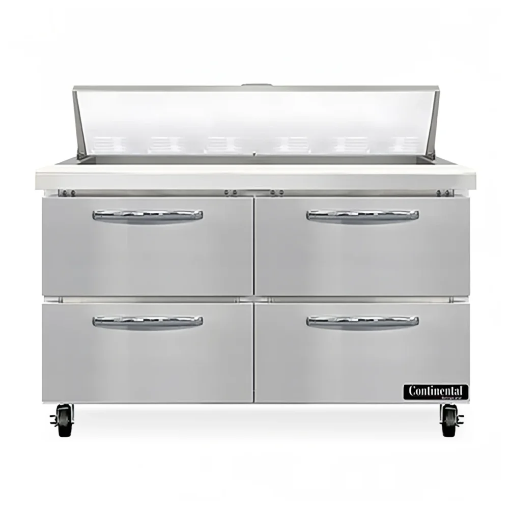 Continental SW48N12-D 48" Sandwich & Salad Prep Table with Refrigerated Base, 115v