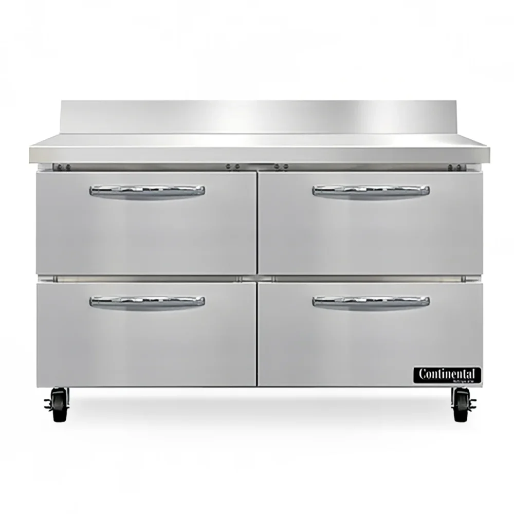 Continental SW48NBS-D 48" Worktop Refrigerator, 2 Sections, 115v