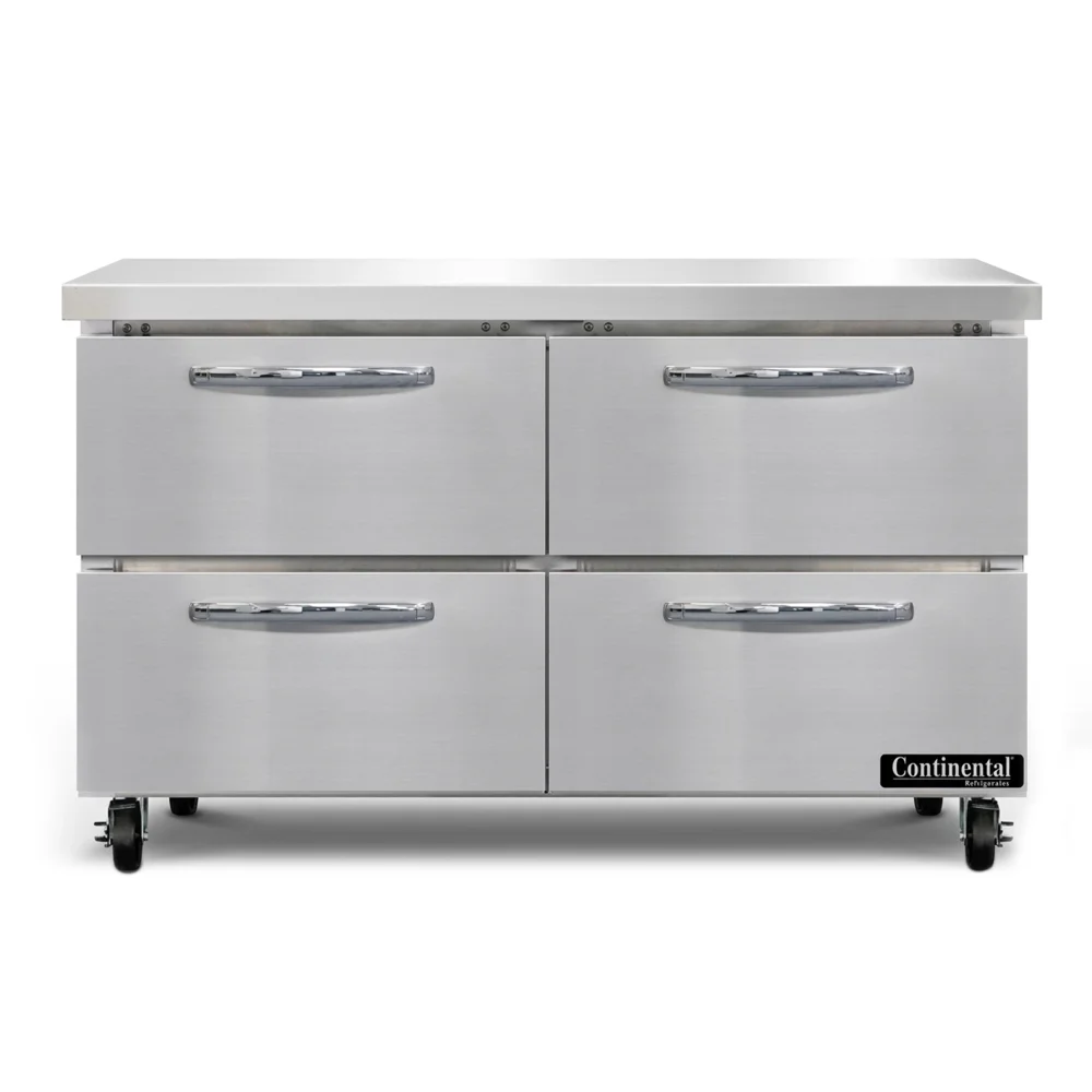 Continental Refrigerator SW48N-D 48" Worktop Refrigerator, 4 drawers with Flat Top