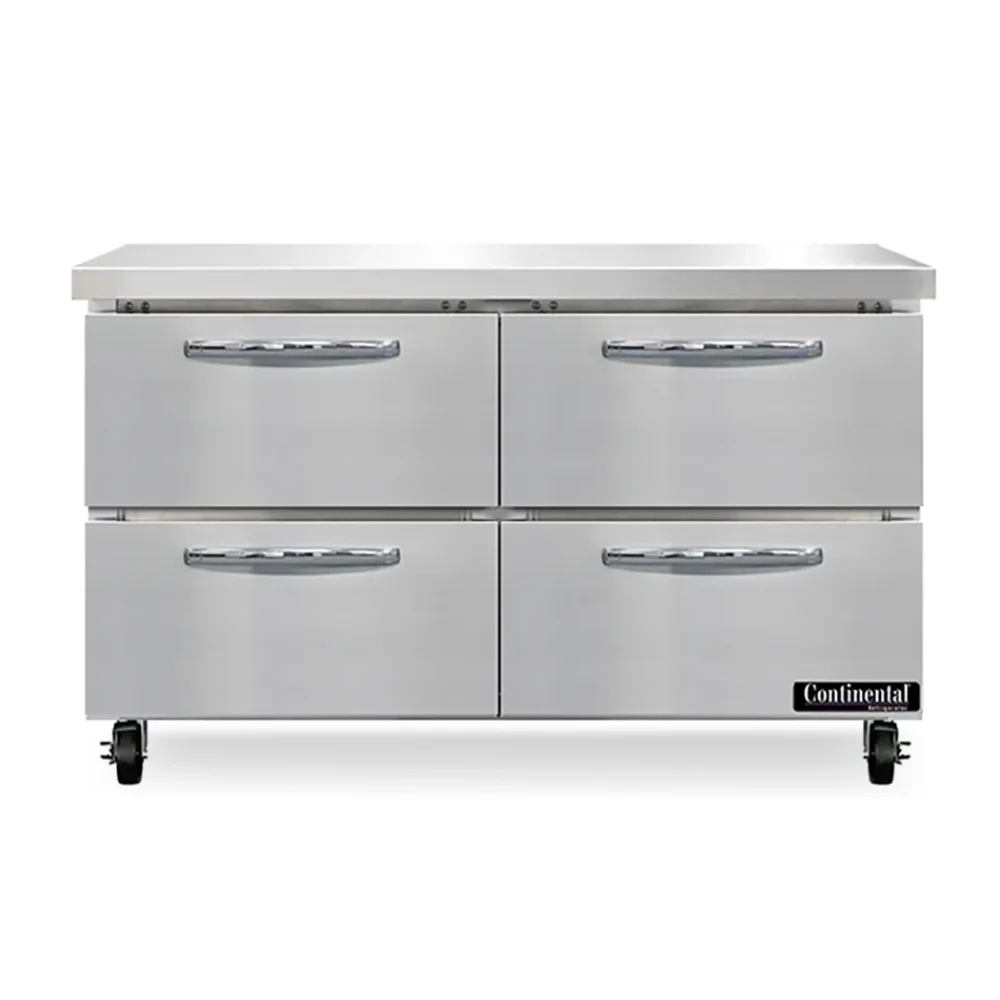 Continental SWF48N-D 48" W Worktop Freezer, 2 Sections & 4 Drawers, 115v