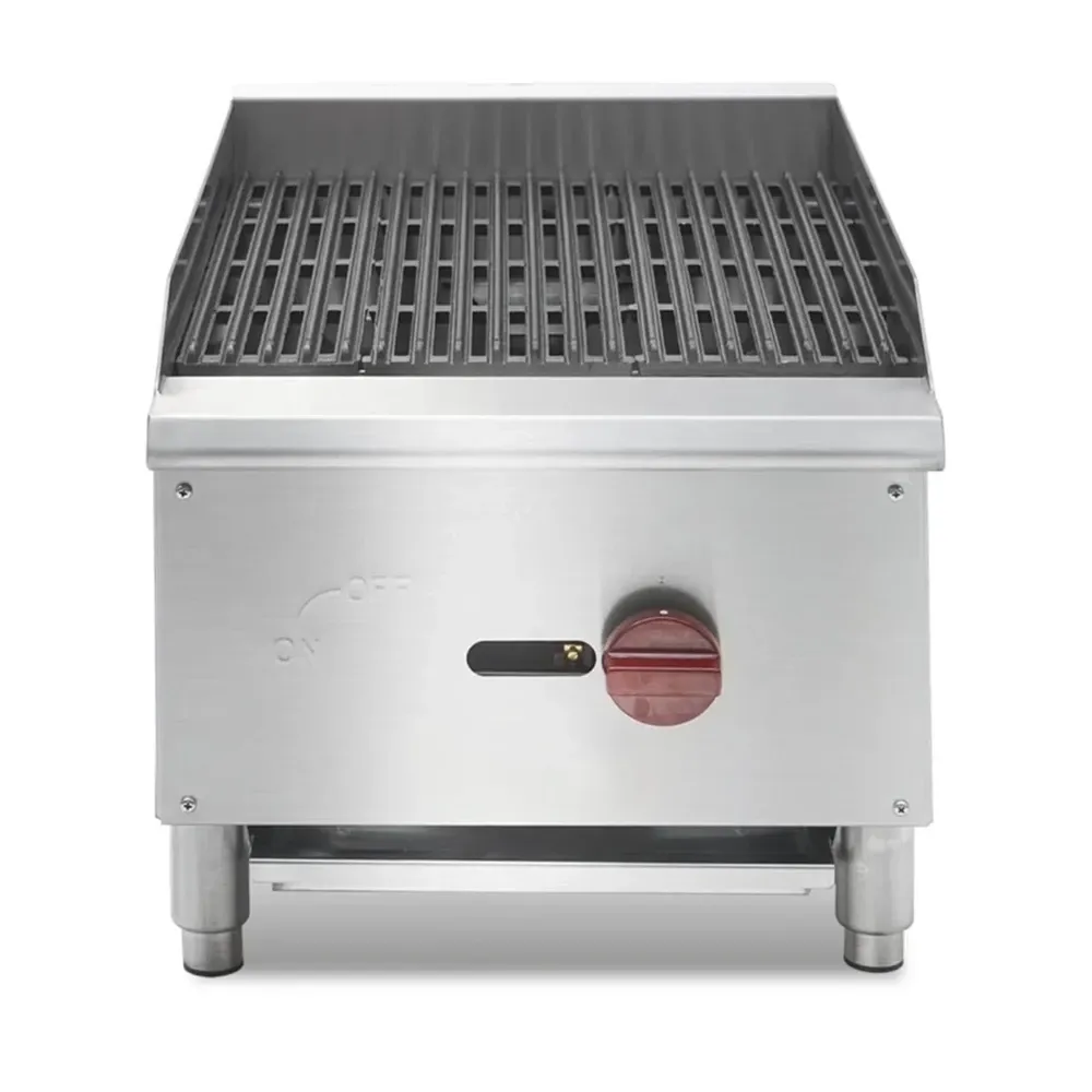Platinum Flame Series 16" Countertop Radiant Charbroiler, 1 Burner, 30,000 BTU, Convertible