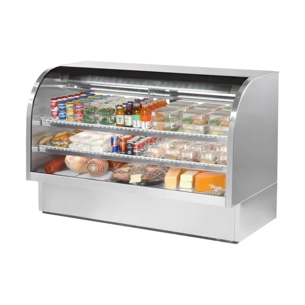 True TCGG-72-S-HC-LD Meat & Deli Cases, Glass Door, Silver, 115V, 7 Year Warranty
