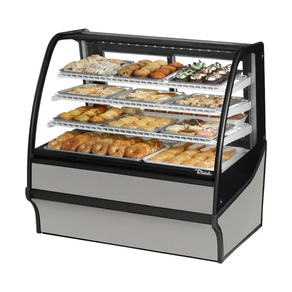 True TDM-DC-48-GE_GE-S-S 48" Dry and Refrigerated Bakery Display Case, Glass Door, Silver, 115V, 7 Year Warranty