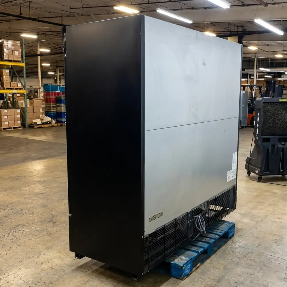 Used Turbo Air TGM-72RSB-N 78" Merchandiser Refrigerator, 3 Swing Doors, 1 Year Warranty