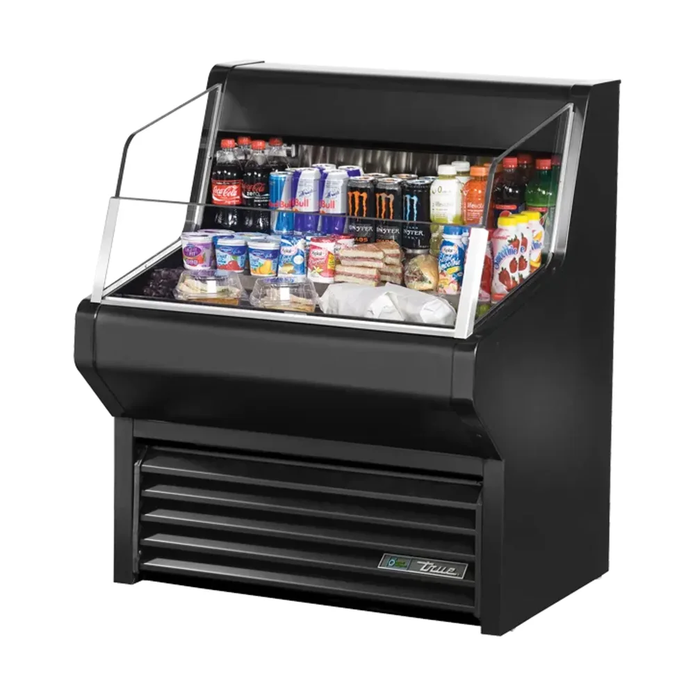 True THAC-36-HC-LD 36" Horizontal Air Curtain Merchandiser, Black Powder-Coated Steel, 115V