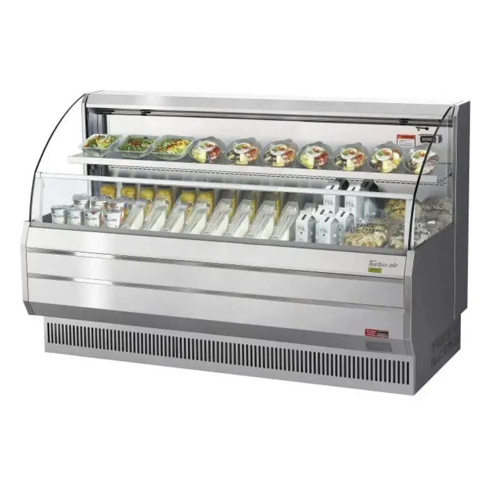 Small countertop glass merchandiser from Turbo Air, perfect for cafés and bakeries displaying drinks or fresh food for convenience and appeal.