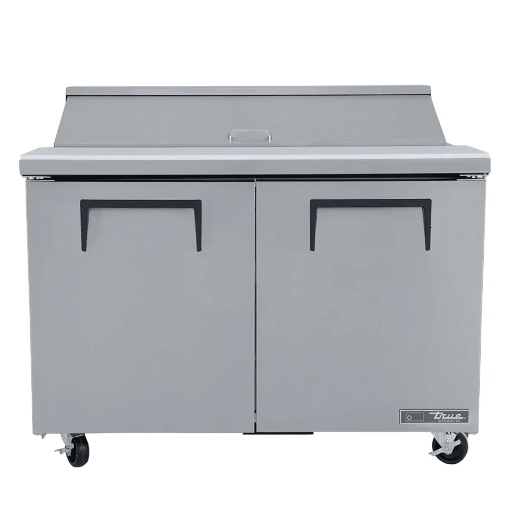 True TSSU-48-12-HC 48" TSSU Series Sandwich / Salad Prep Table with Refrigerated Base, 2 Doors, 115V