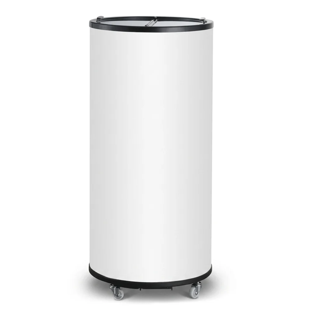 ProKitchen Series 2 Cu.ft Barrel Merchandiser Freezer, White, 1 Year Warranty