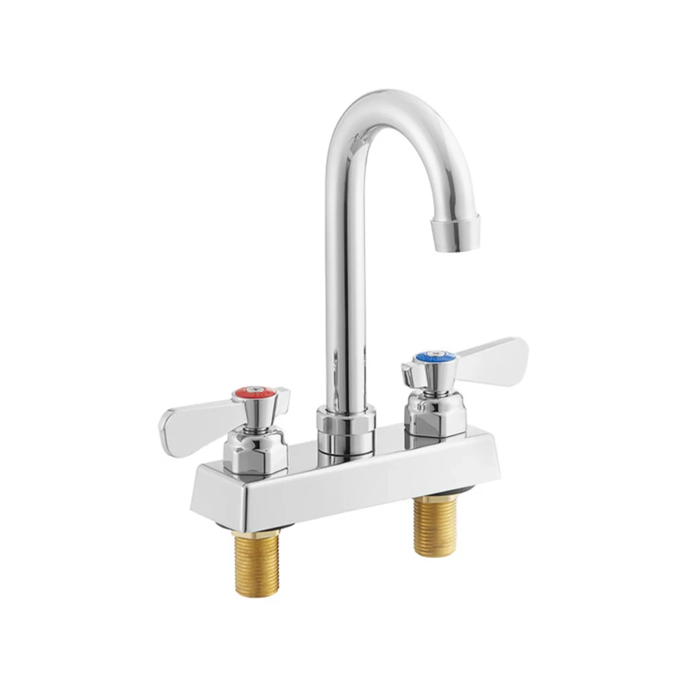 ChefPro Series Deck-Mounted Faucet with 4" Centers and 3 1/2" Swivel Gooseneck Spout