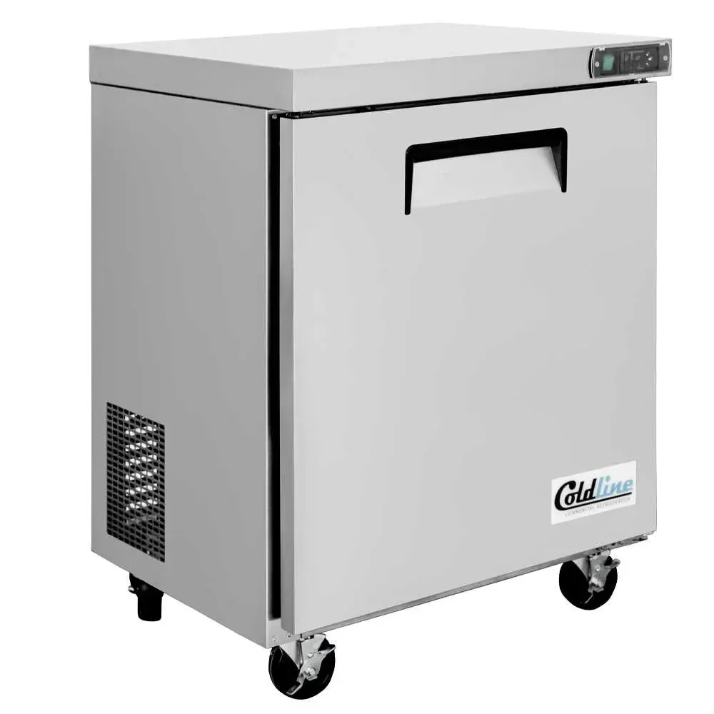 Coldline 29" Undercounter Refrigerator, Stainless Steel, 1 Door, Narrow Depth, 1 Year Warranty