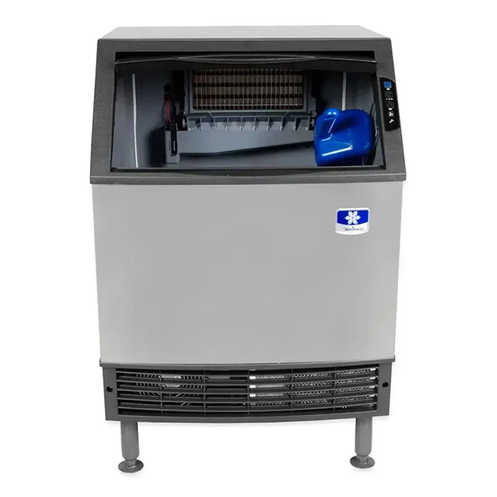 Manitowoc twenty-six-inch air-cooled undercounter full cube ice machine, compact and powerful, designed to save space in back-of-house operations.