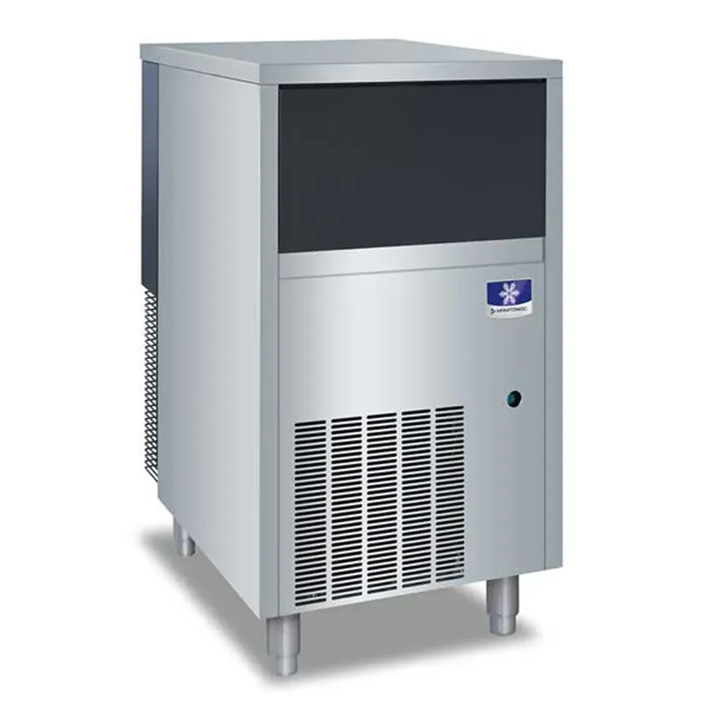 Manitowoc small undercounter flake ice machine with sixty-six-pound bin, reliable for cafés, bars, or hotel back-of-house needing steady flake ice.