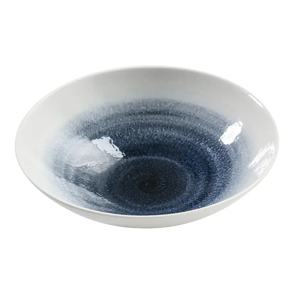 Yanco China white melamine Universe salad or soup bowl, perfect for personal servings with a refined and practical table design.