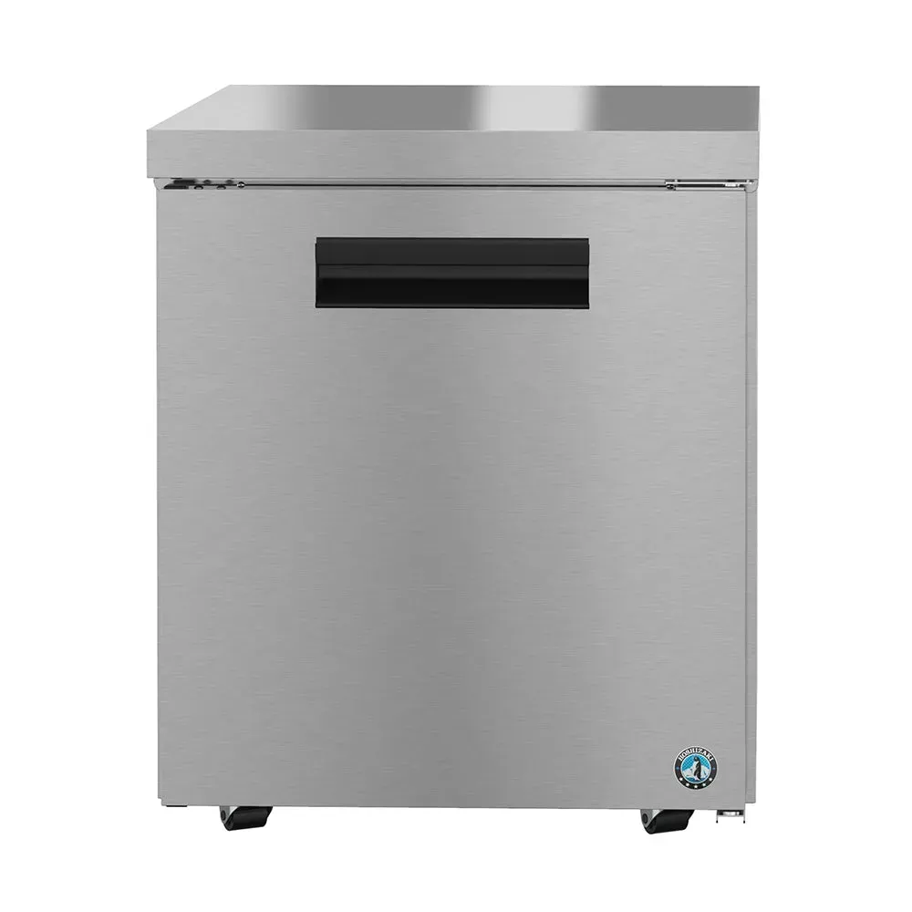 Stainless steel undercounter refrigerator from Hoshizaki America with one door and one section for consistent, reliable cooling in tight kitchens.