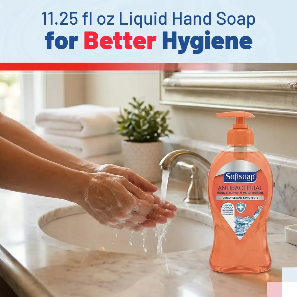 Colgate Softsoap 11.25 oz Antibacterial Crisp Clean Scent Liquid Hand Soap, 6/Case