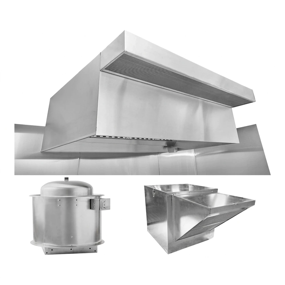 Fast Kitchen Hoods 18.8 ft Commercial Kitchen Hood System with Makeup Air Unit, Fire Suppression, Exhaust Fan & Vent Filtration System