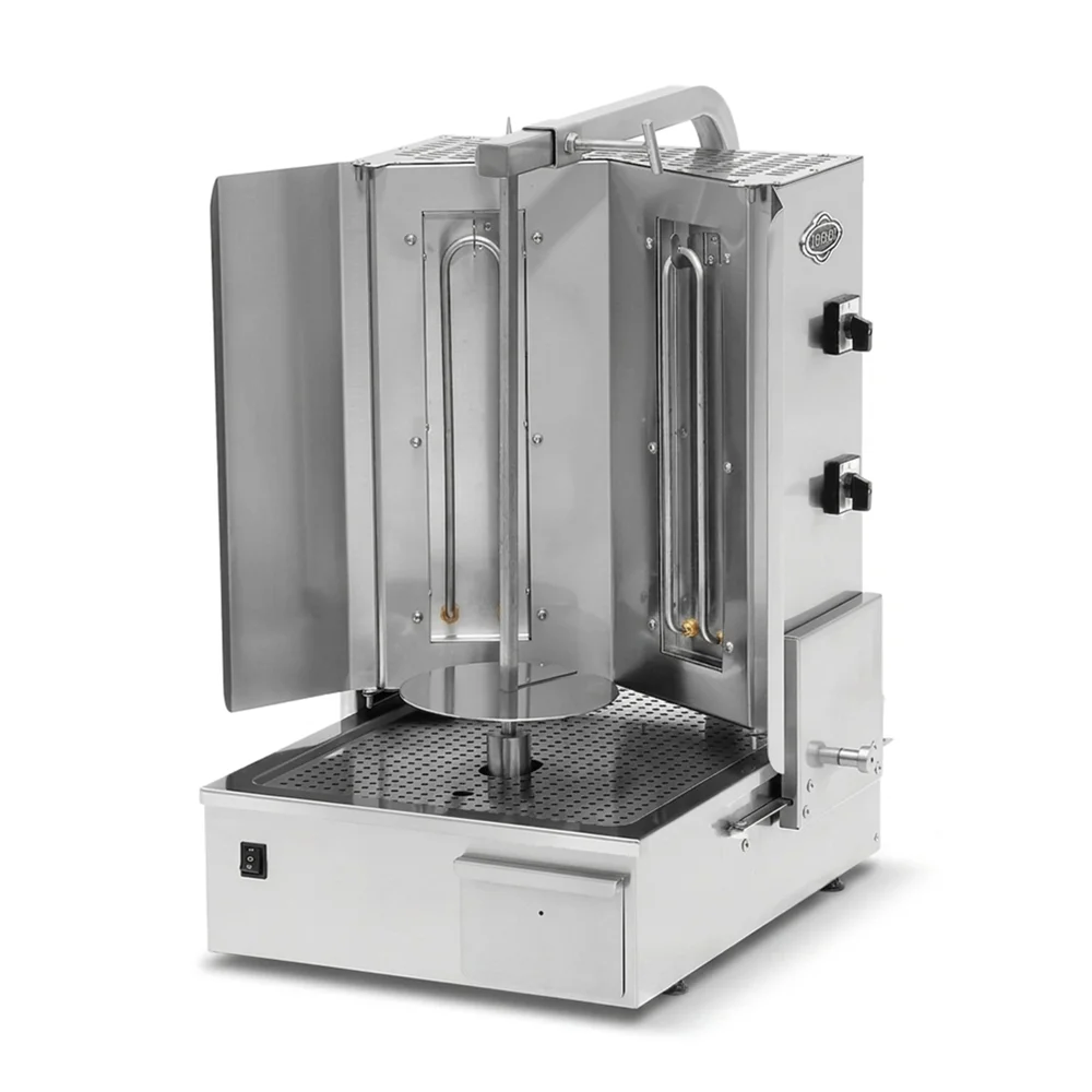 Pegasus V2C-3KE 19" Electric Vertical Gyro Machine, Heavy Duty, 2 Columns, 80 lb Meat Capacity, 208V, 3 Phase - Vega Series